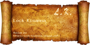 Lock Kisanna névjegykártya